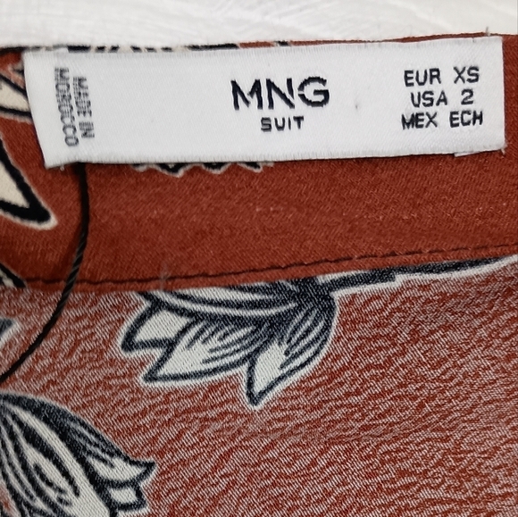 NWOT Mango Printed Colorblock Dress - Picture 8 of 10